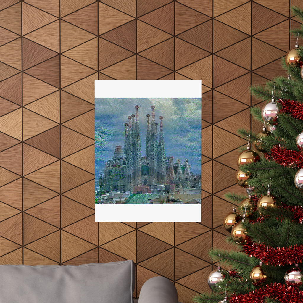 Sagrada Familia in Water Lilies Style | Claude Monet Inspired Art