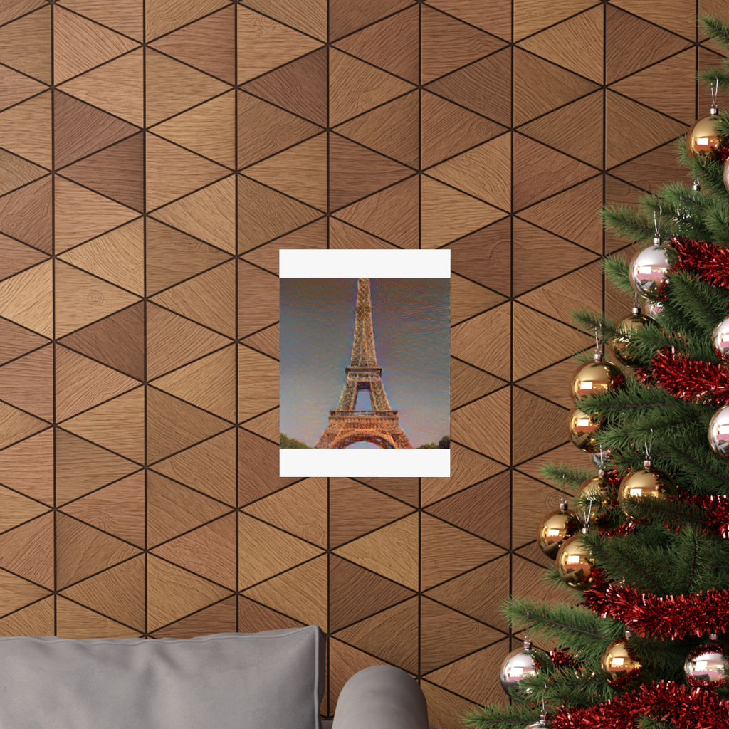 Eiffel Tower in The Scream Style - Poster Print