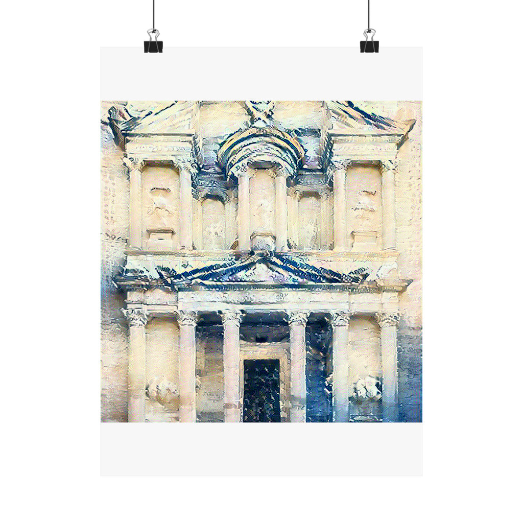 Petra in Great Wave Style - Poster Print