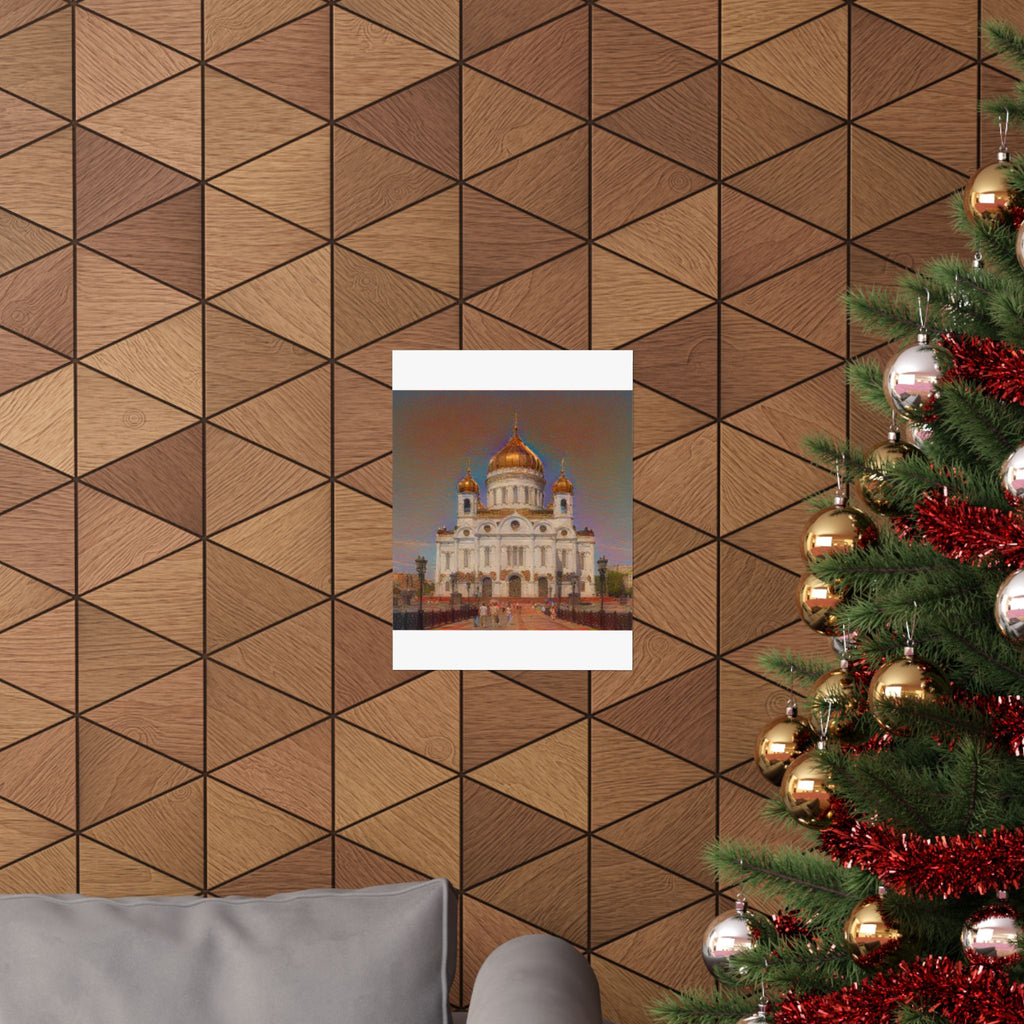 St Basils in The Scream Style - Poster Print