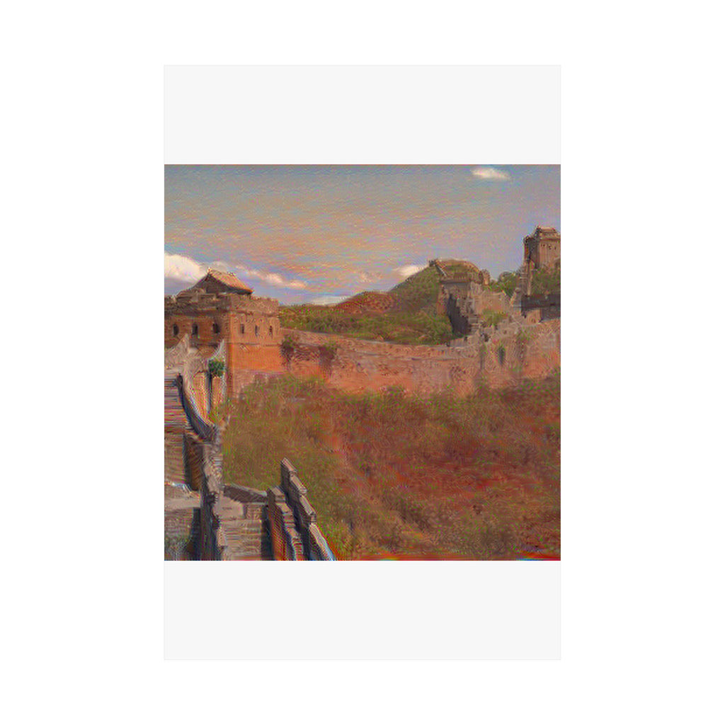 Great Wall in The Scream Style - Poster Print