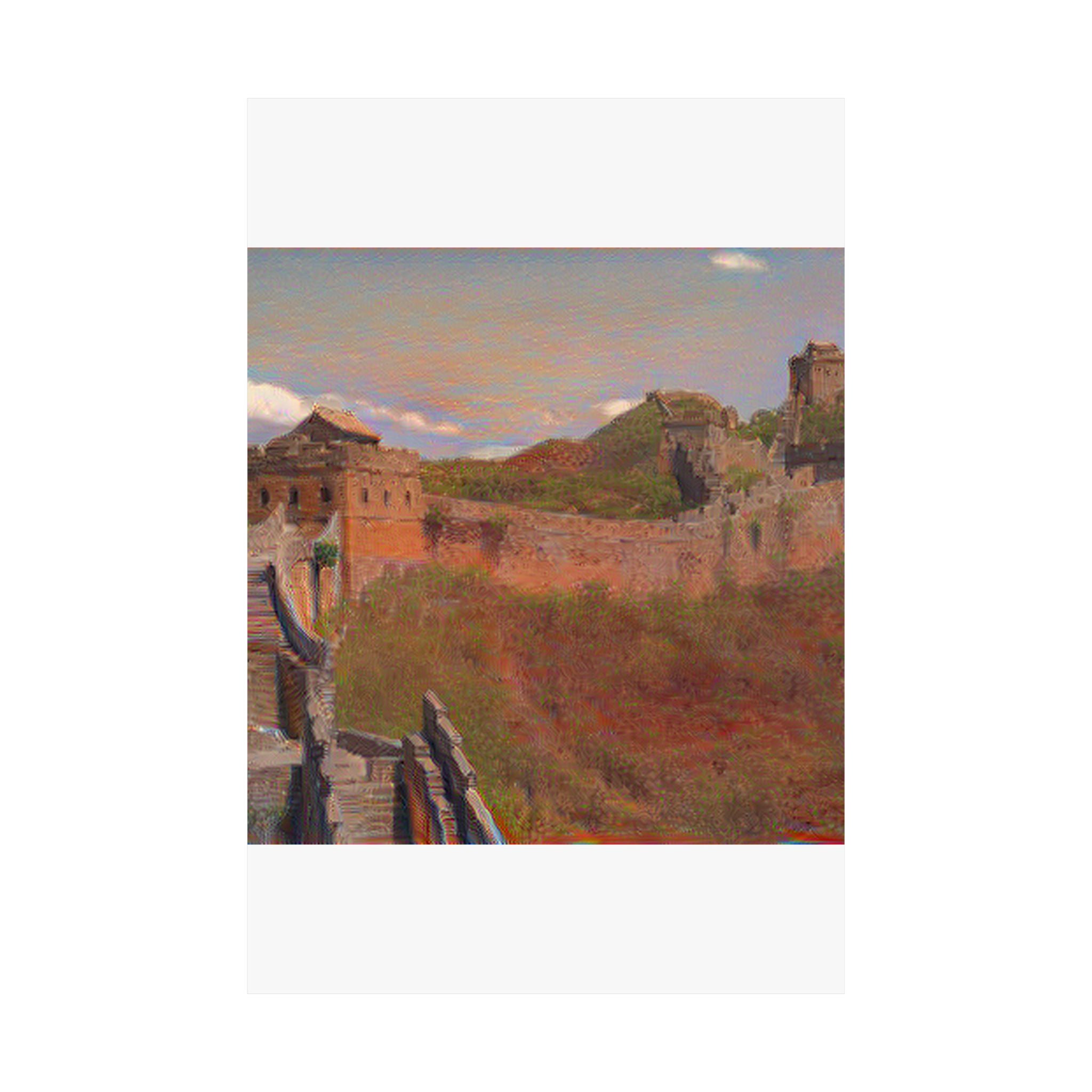 Great Wall in The Scream Style - Poster Print