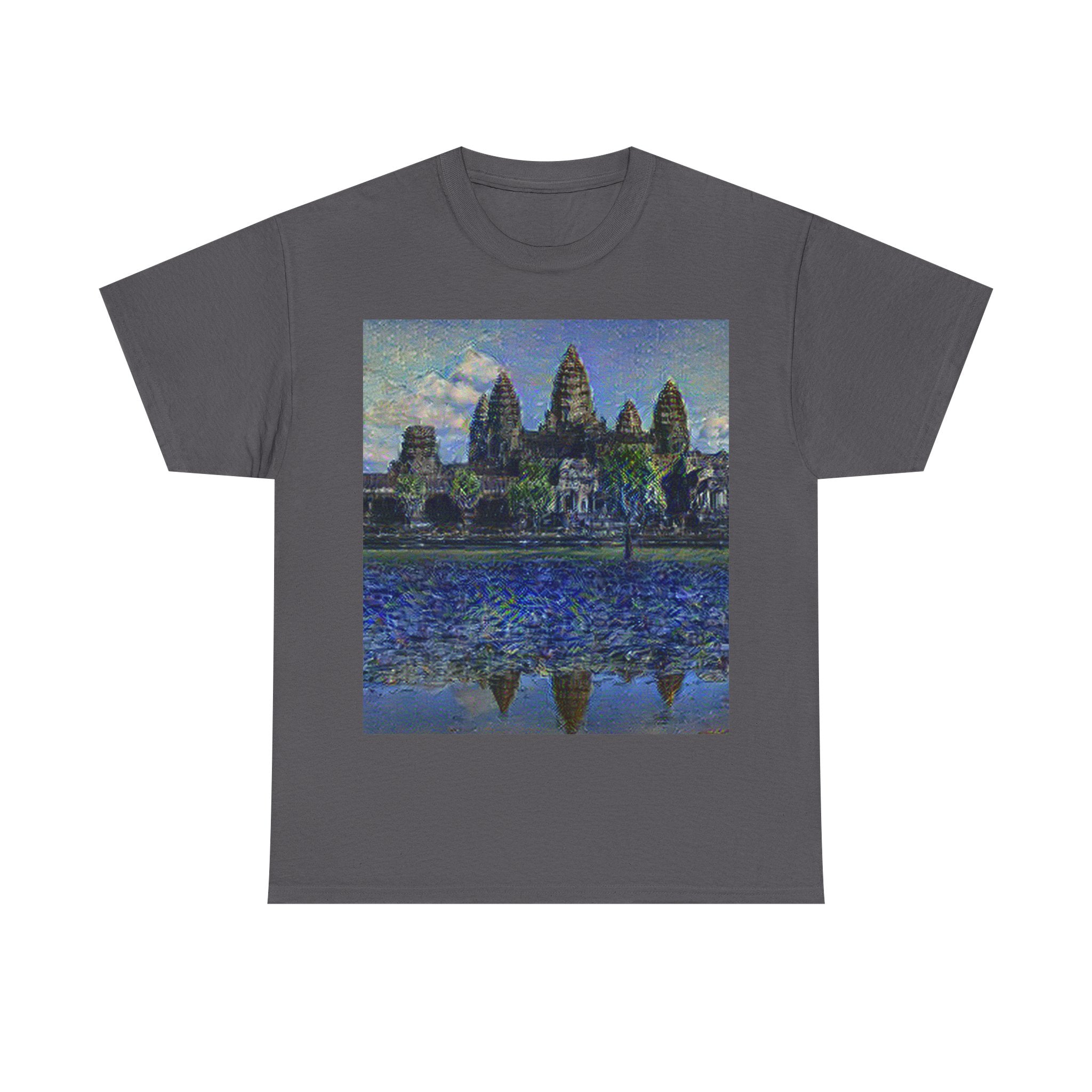 Angkor Wat in Starry Night Style | Vincent van Gogh Inspired Art