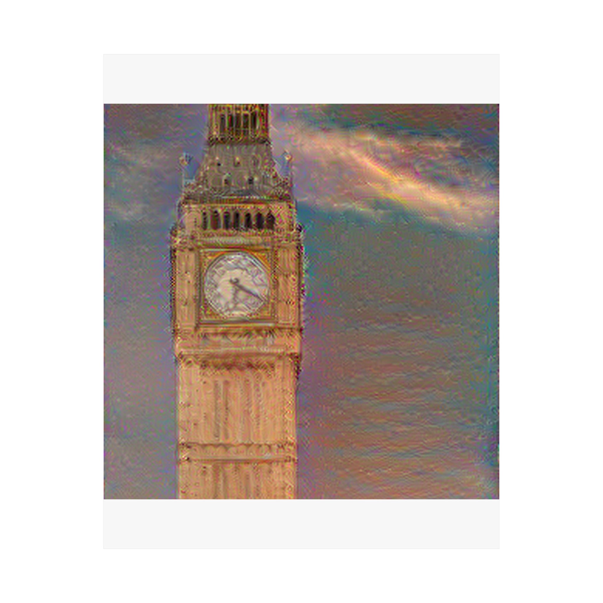 Big Ben in The Scream Style | Edvard Munch Inspired Art