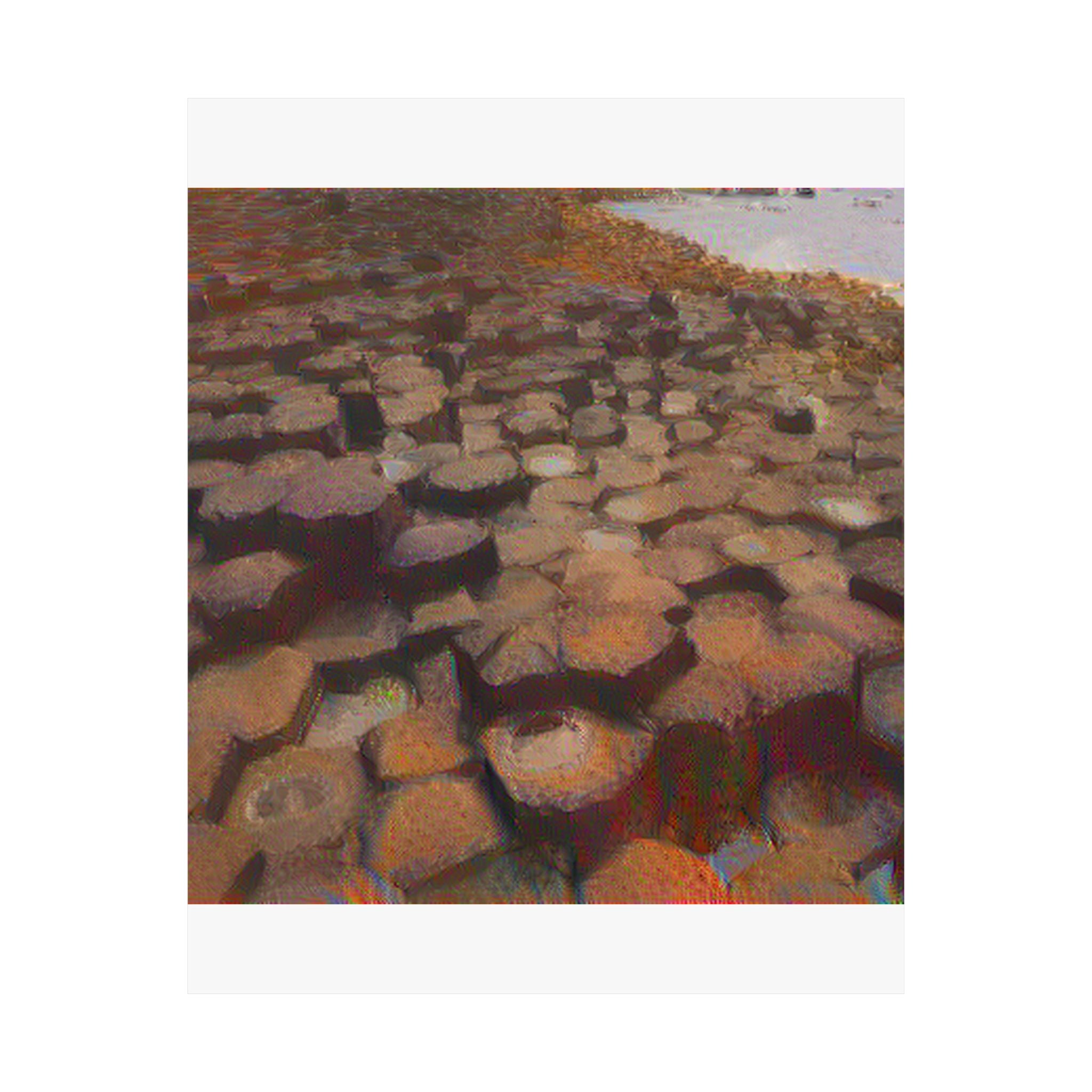 Giant's Causeway in The Scream Style | Edvard Munch Inspired Art