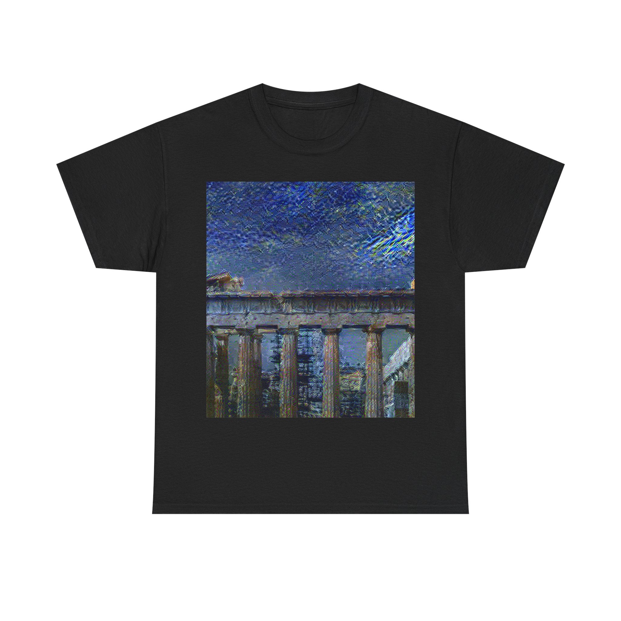 Acropolis Athens in Starry Night Style - T-Shirt Gift