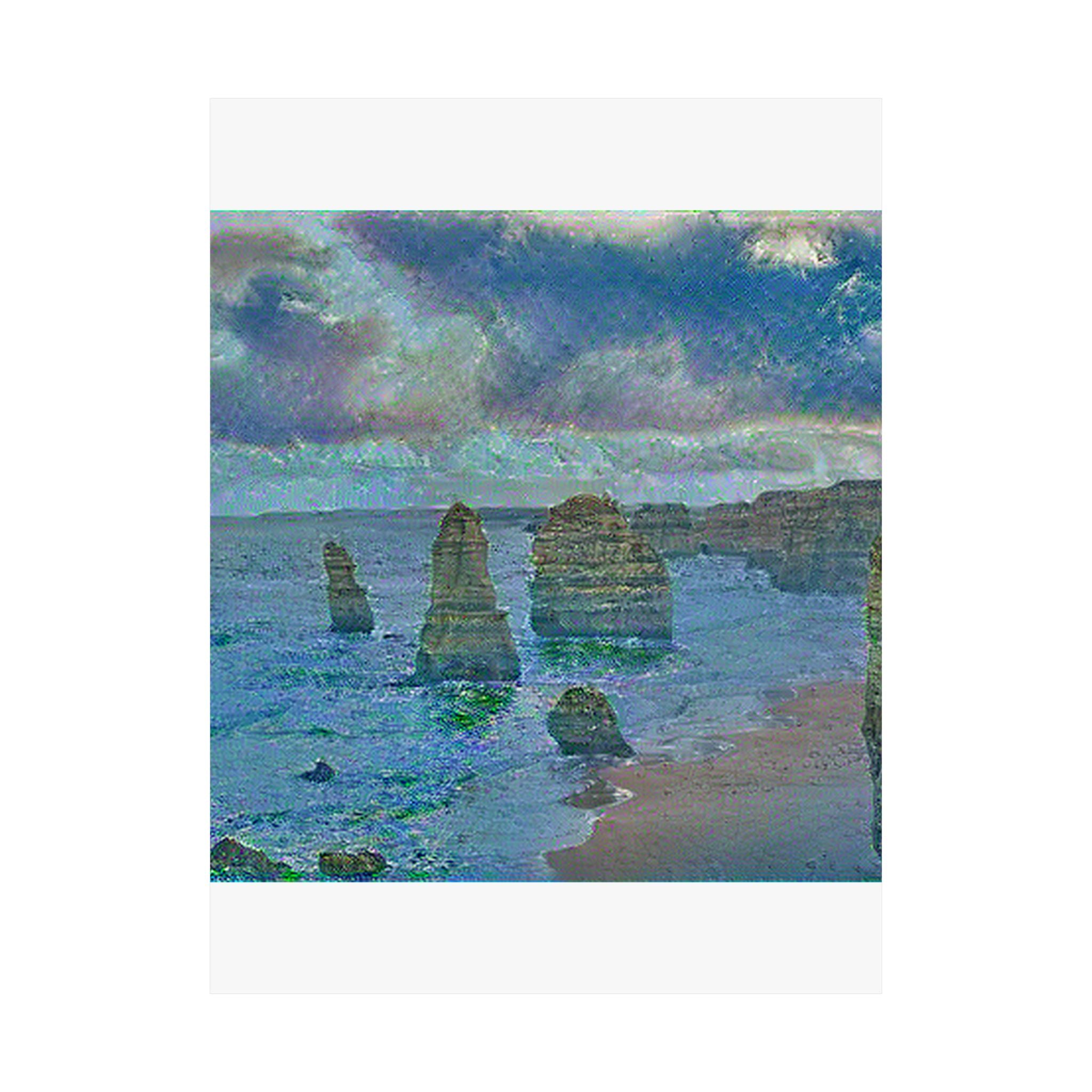 Twelve Apostles in Water Lilies Style | Claude Monet Inspired Art