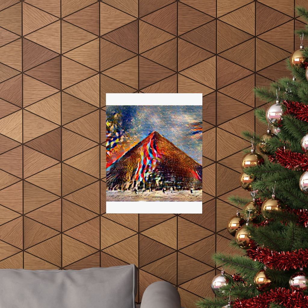 Pyramids Giza in Composition Vii Style - Poster Print