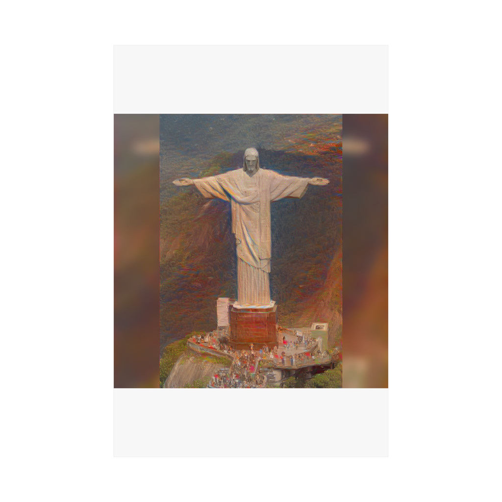 Christ the Redeemer in The Scream Style - Art Poster Print