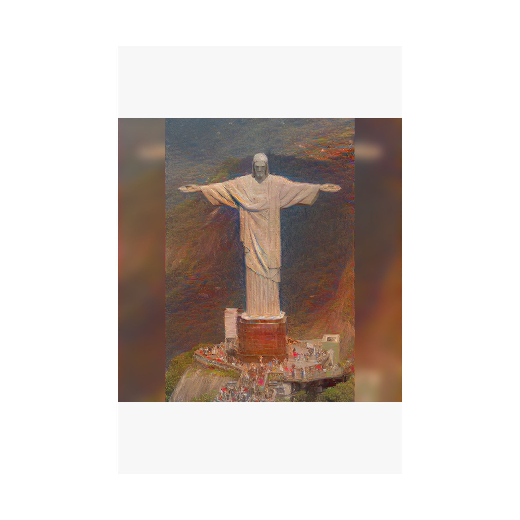 Christ the Redeemer in The Scream Style - Art Poster Print