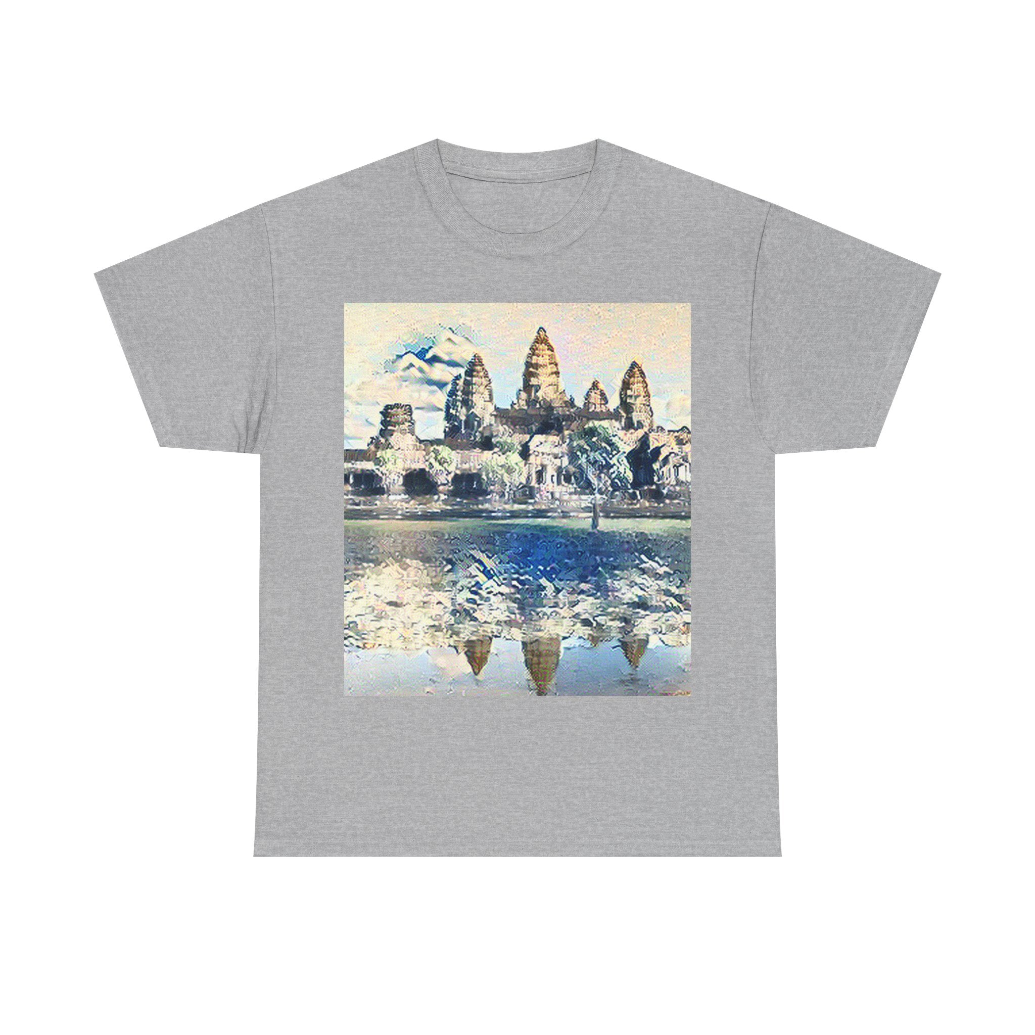 Angkor Wat in The Great Wave off Kanagawa Style | Katsushika Hokusai Inspired Art
