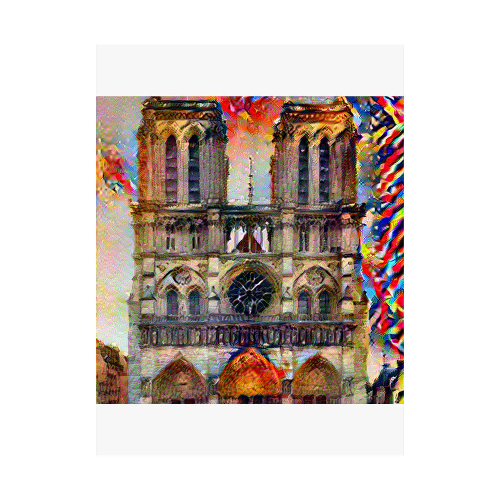 Notre Dame in Composition Vii Style - Poster Print