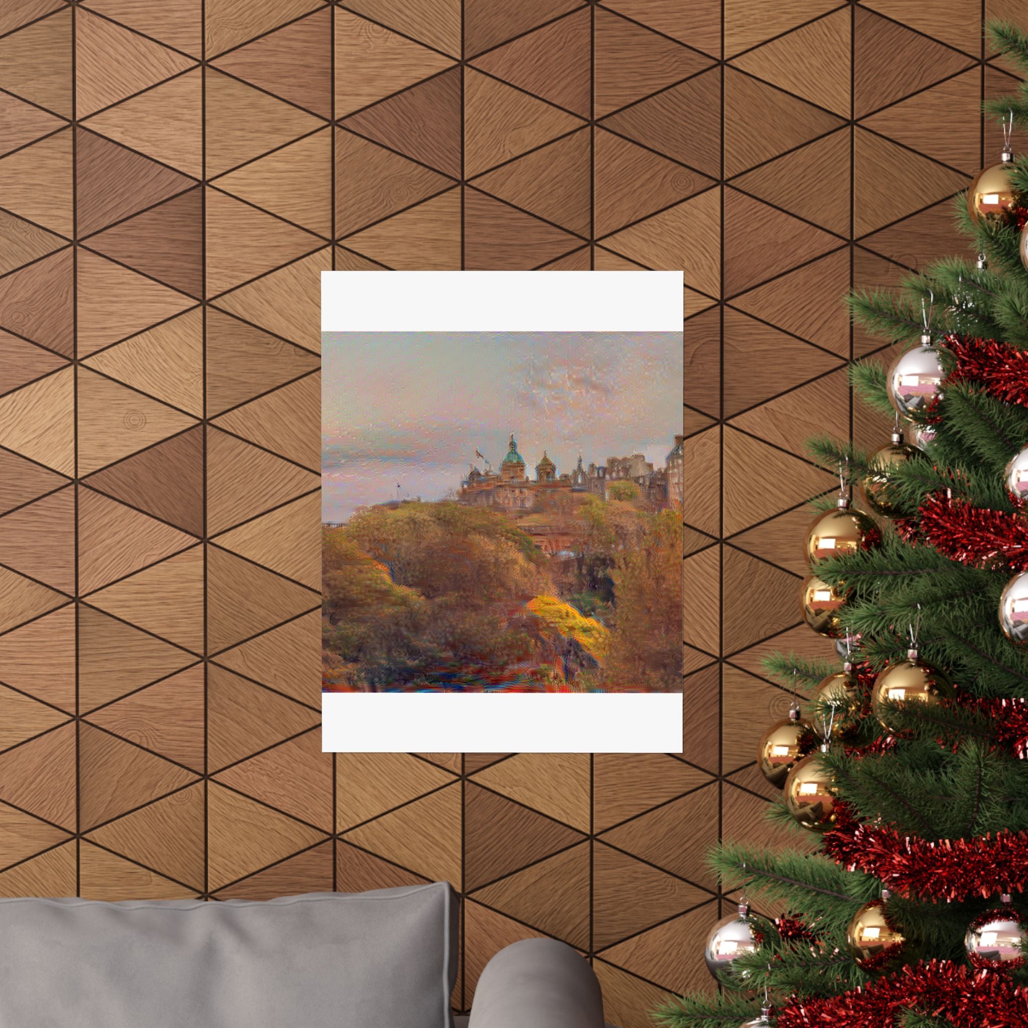 Edinburgh Old Town in The Scream Style | Edvard Munch Inspired Art