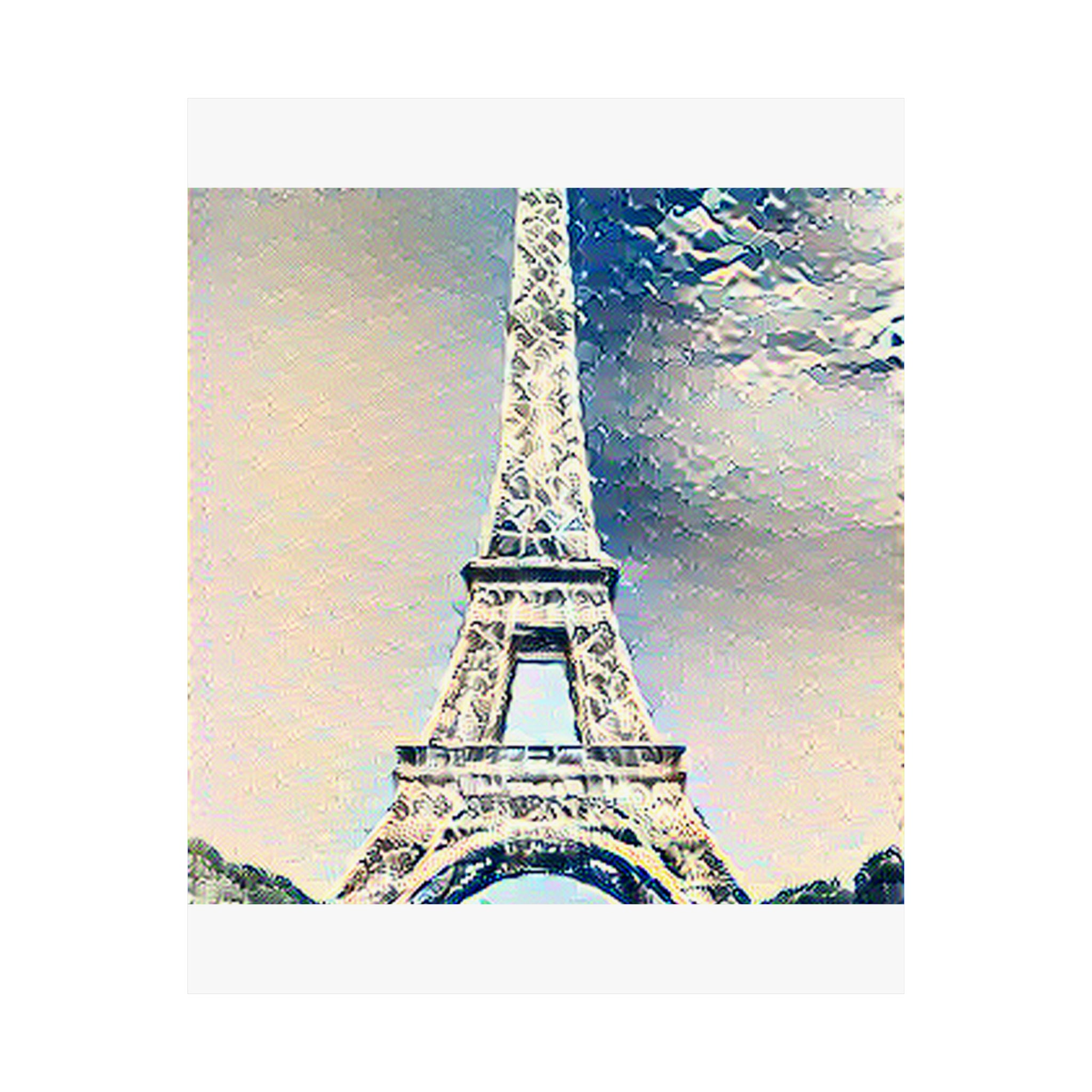 Eiffel Tower in The Great Wave off Kanagawa Style | Katsushika Hokusai Inspired Art