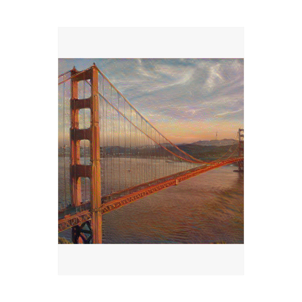Golden Gate Bridge in The Scream Style | Edvard Munch Inspired Art