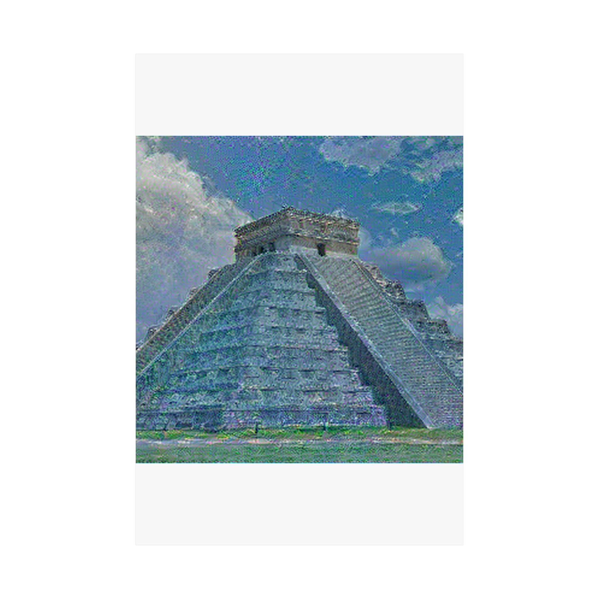 Chichen Itza in Water Lilies Style | Claude Monet Inspired Art