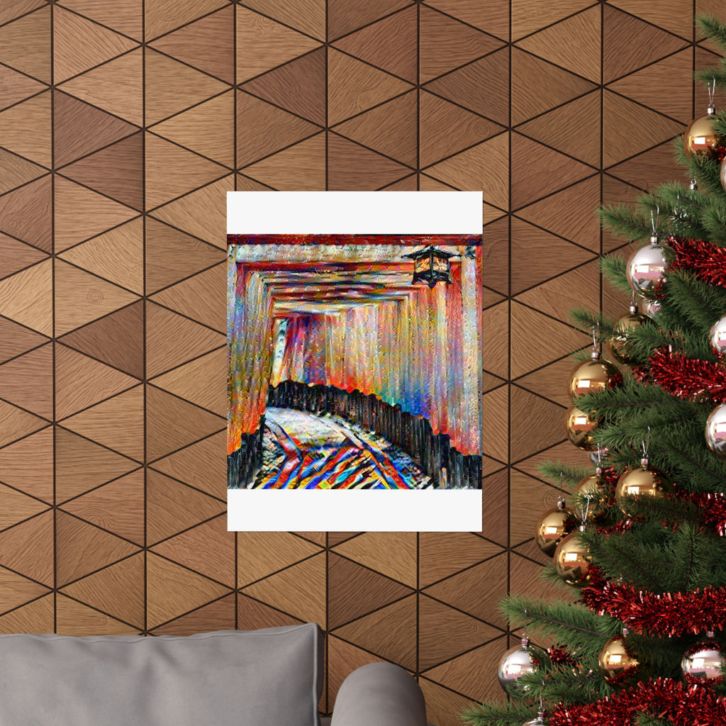 Fushimi Inari Shrine in Composition VII Style | Wassily Kandinsky Inspired Art