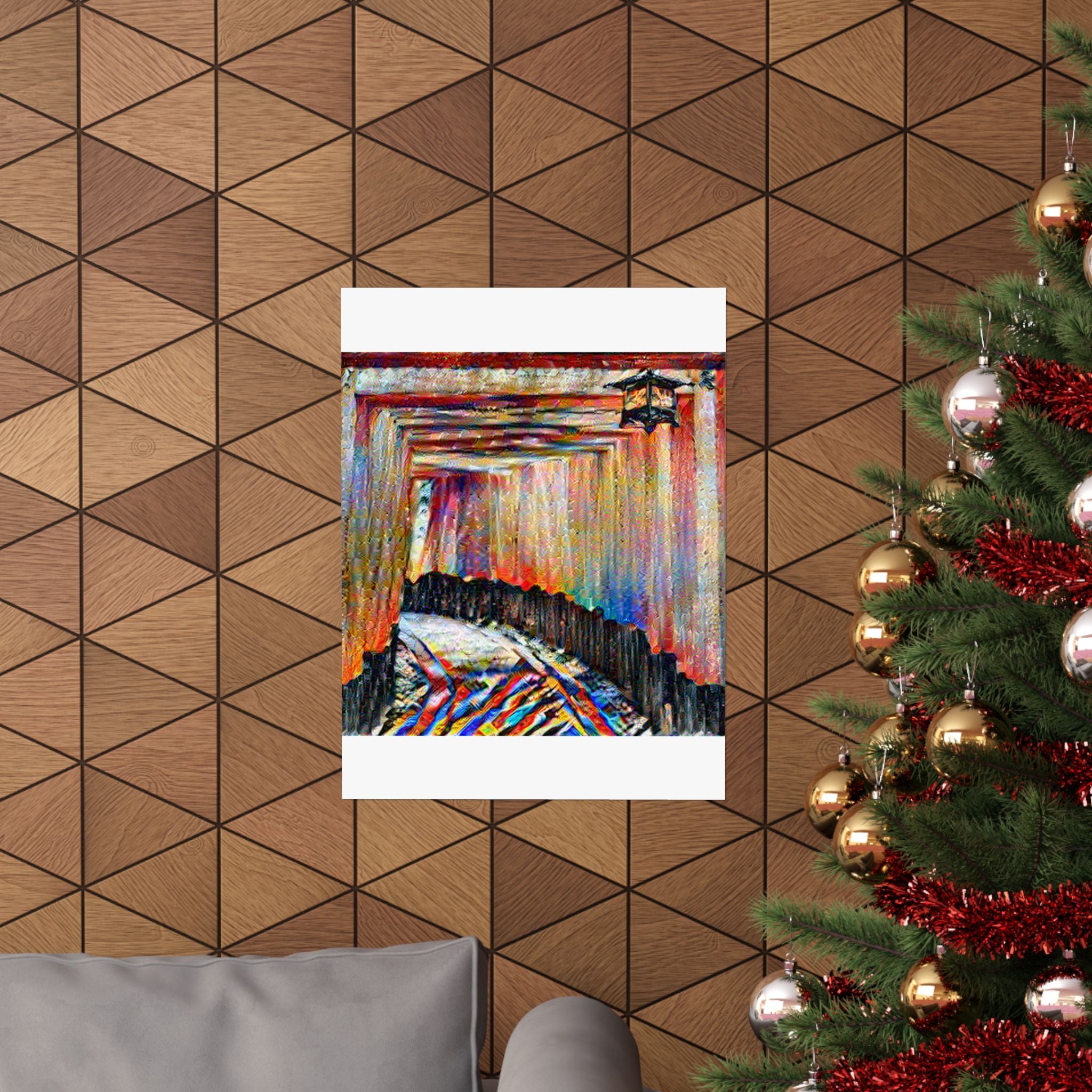 Fushimi Inari Shrine in Composition VII Style | Wassily Kandinsky Inspired Art