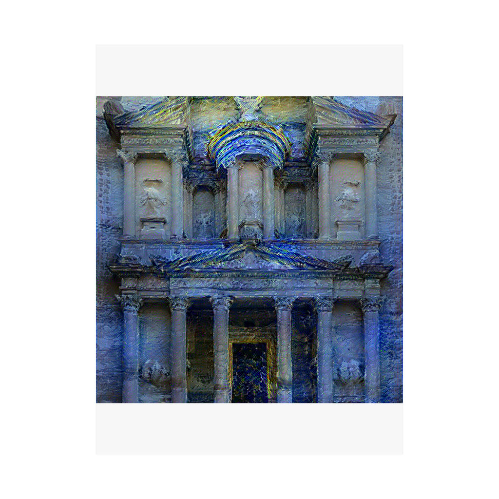 Petra in Starry Night Style - Poster Print