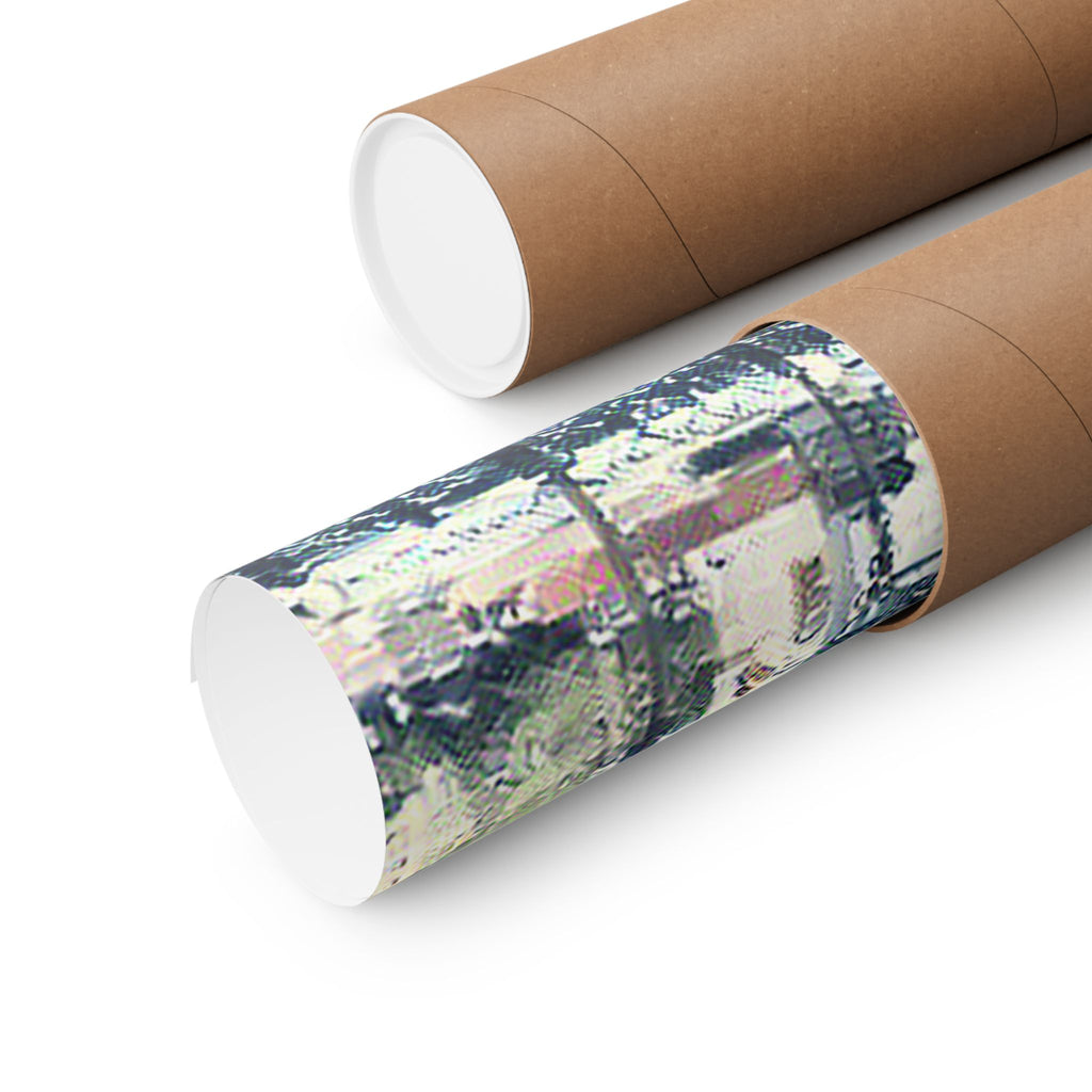 St Basils in Great Wave Style - Poster Print