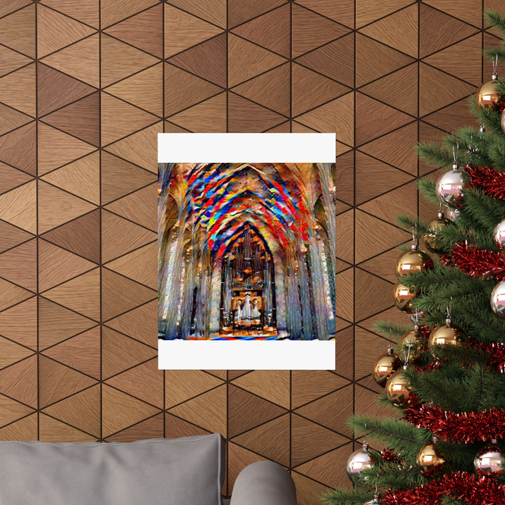 Hallgrimskirkja in Composition VII Style | Wassily Kandinsky Inspired Art