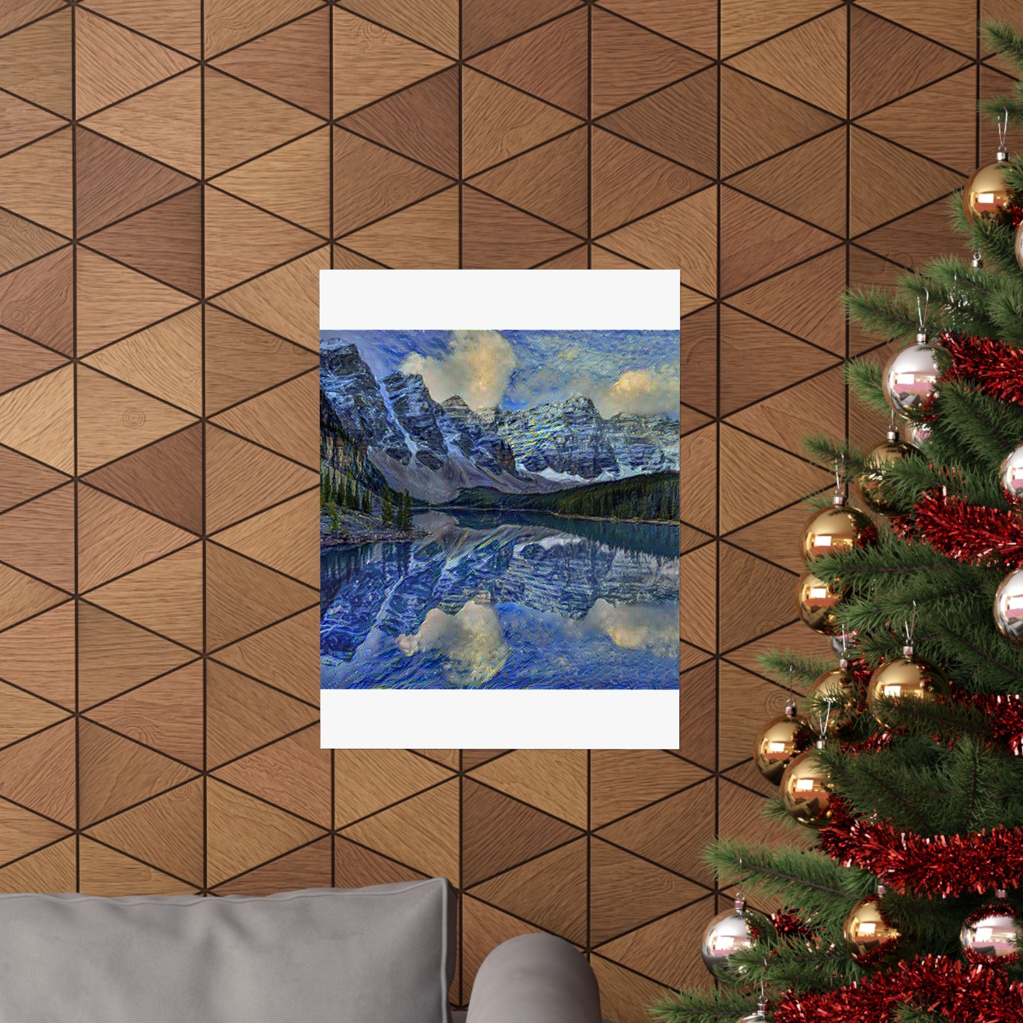 Moraine Lake in Starry Night Style | Vincent van Gogh Inspired Art