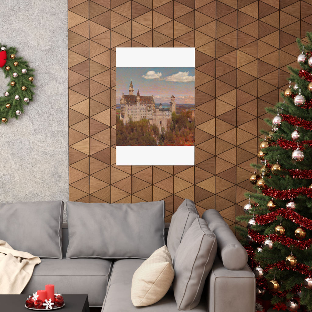 Neuschwanstein Castle in The Scream Style | Edvard Munch Inspired Art