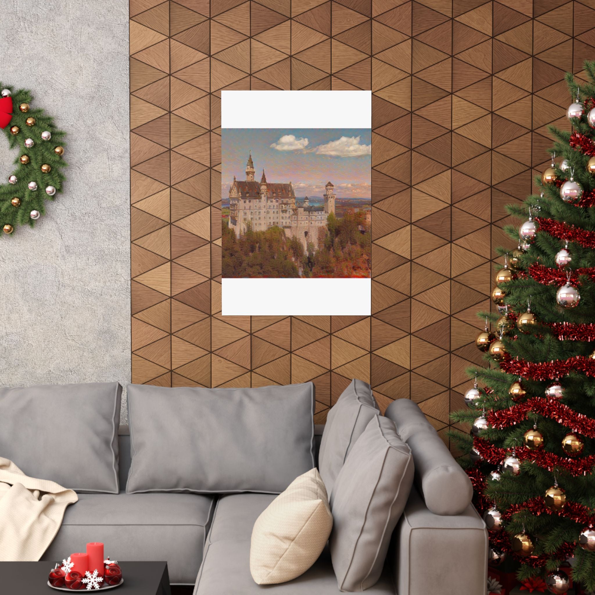 Neuschwanstein Castle in The Scream Style | Edvard Munch Inspired Art