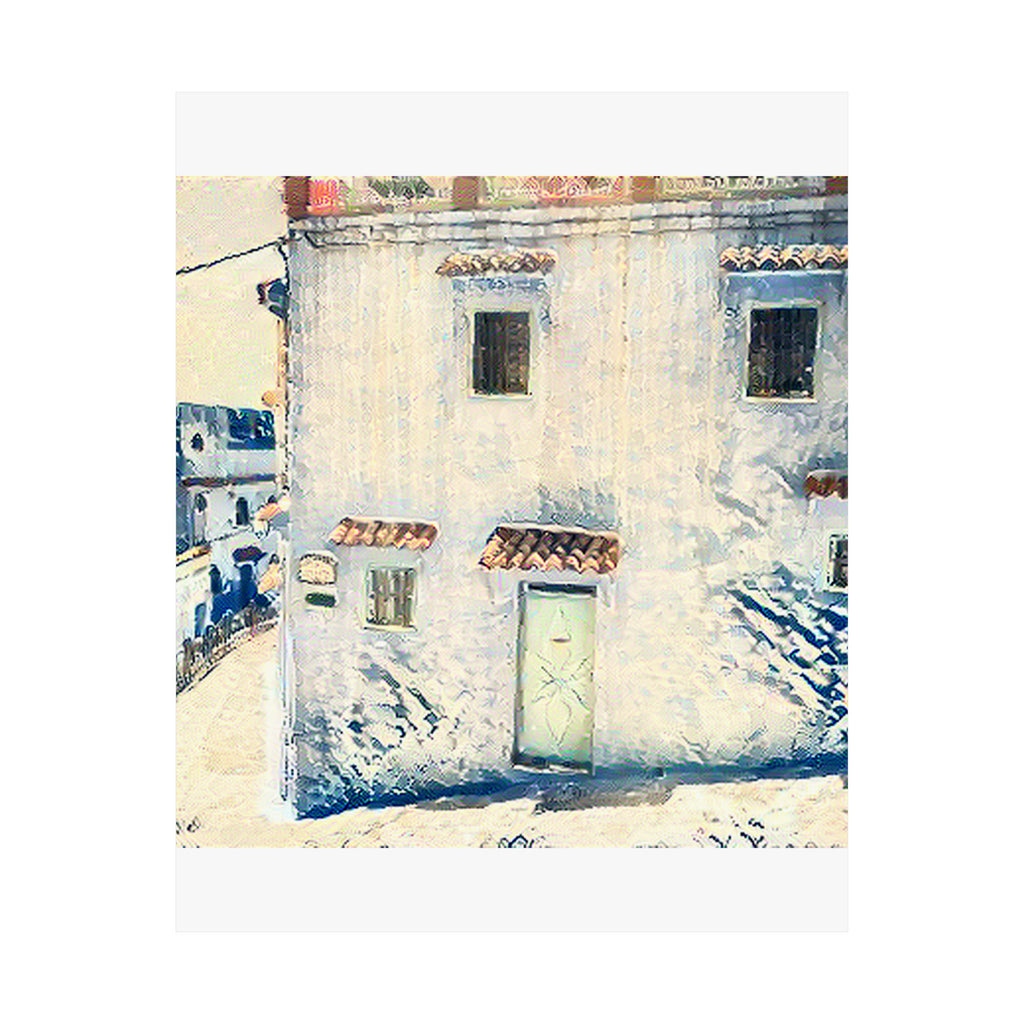 Chefchaouen in The Great Wave off Kanagawa Style | Katsushika Hokusai Inspired Art