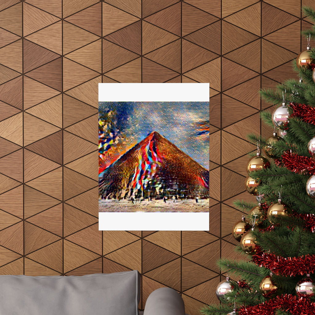 Pyramids Giza in Composition Vii Style - Poster Print