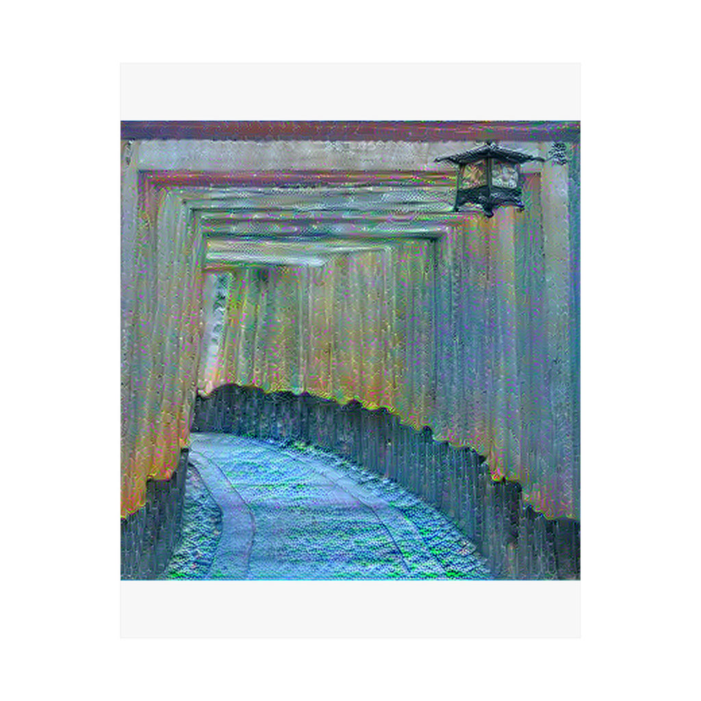 Fushimi Inari Shrine in Water Lilies Style | Claude Monet Inspired Art