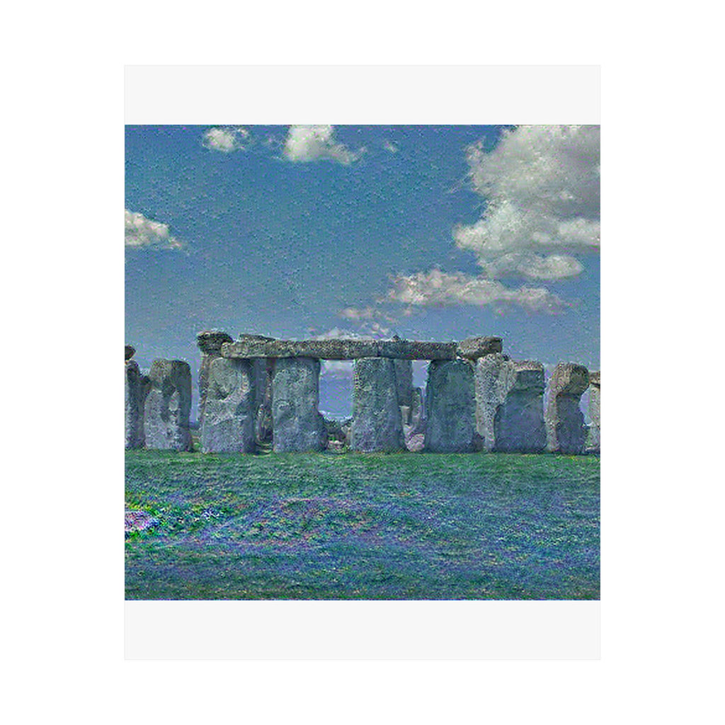 Stonehenge in Water Lilies Style - Poster Print
