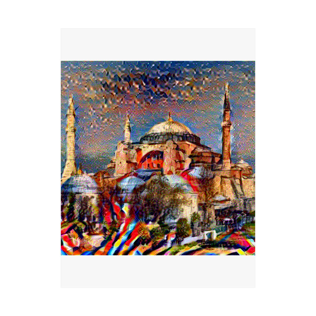Hagia Sophia in Composition VII Style | Wassily Kandinsky Inspired Art