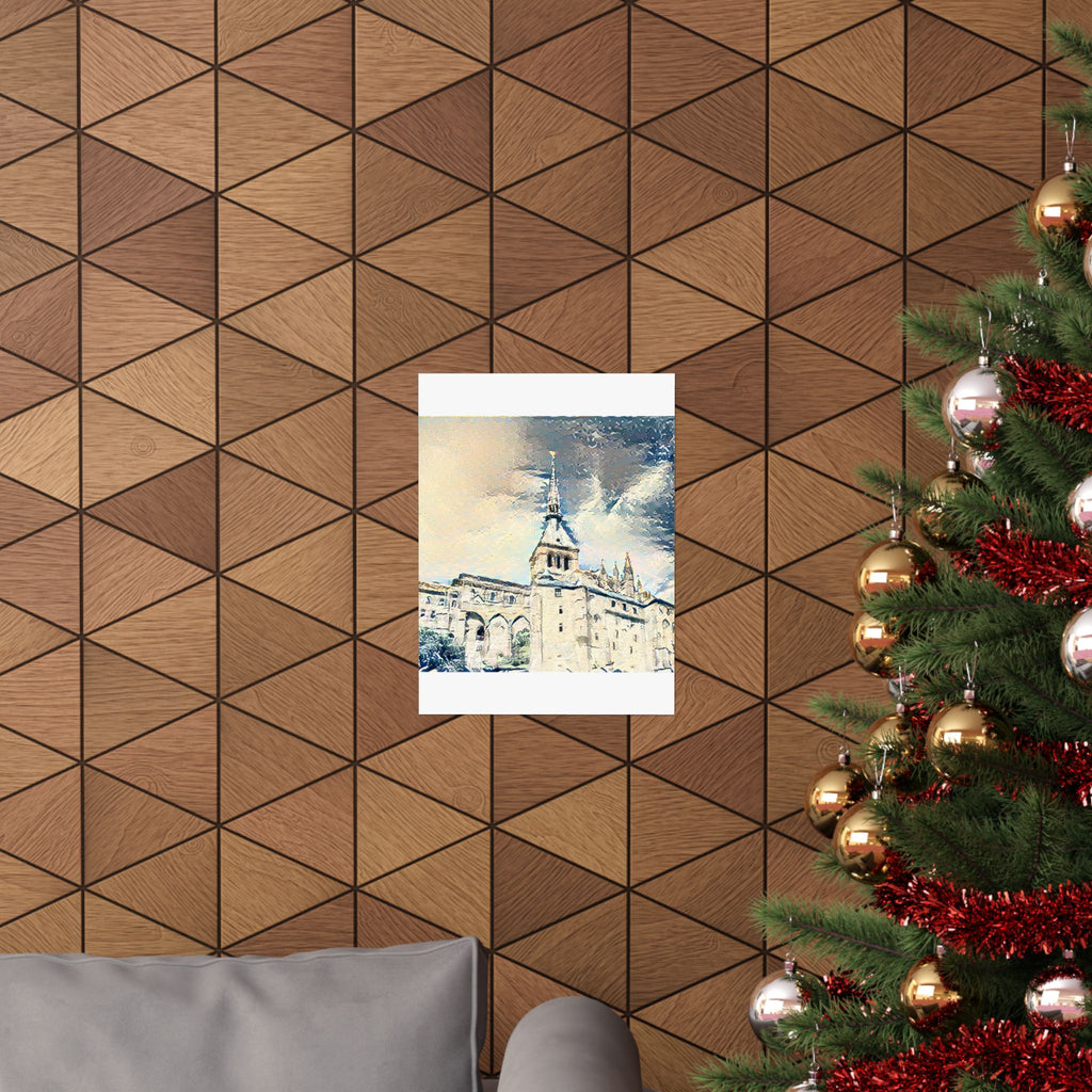 Mont Saint-Michel in The Great Wave off Kanagawa Style | Katsushika Hokusai Inspired Art