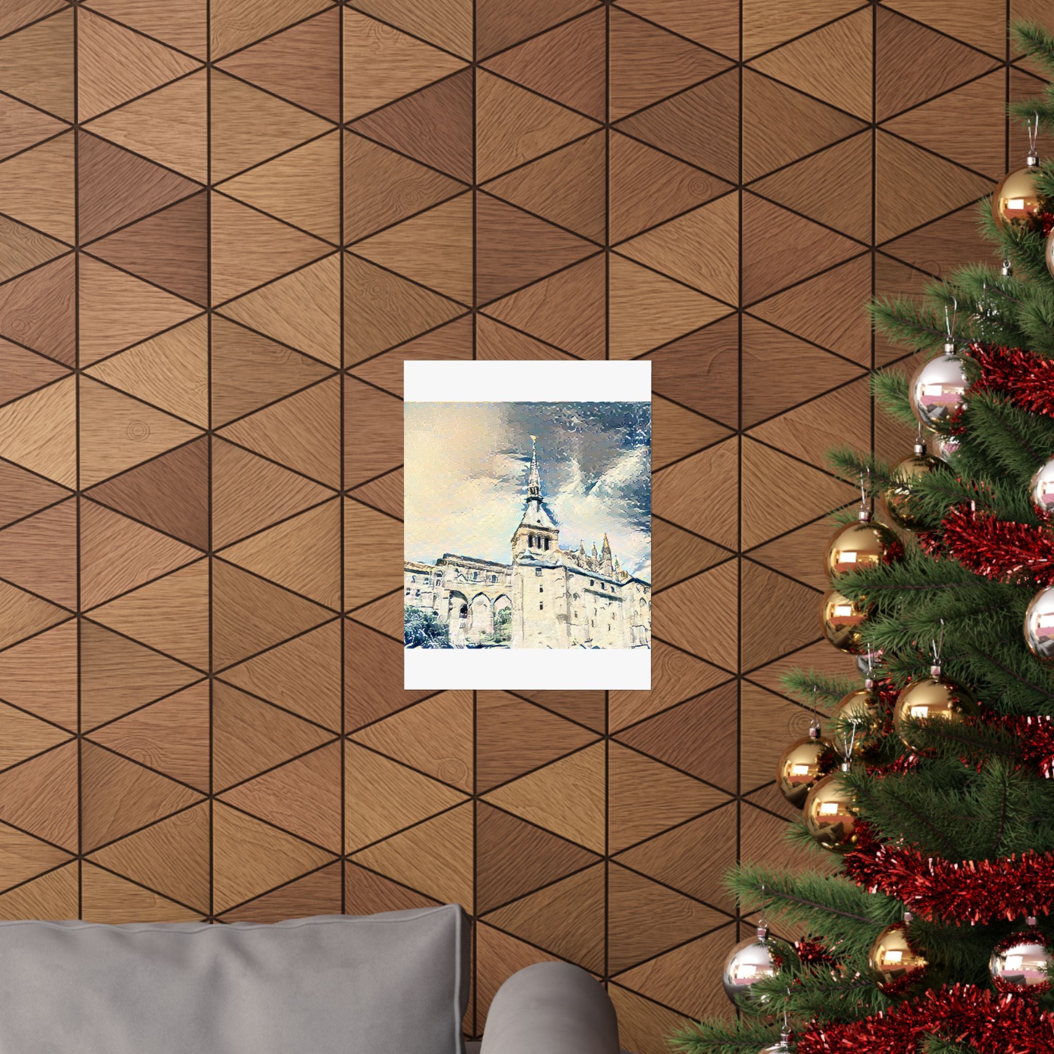 Mont Saint-Michel in The Great Wave off Kanagawa Style | Katsushika Hokusai Inspired Art