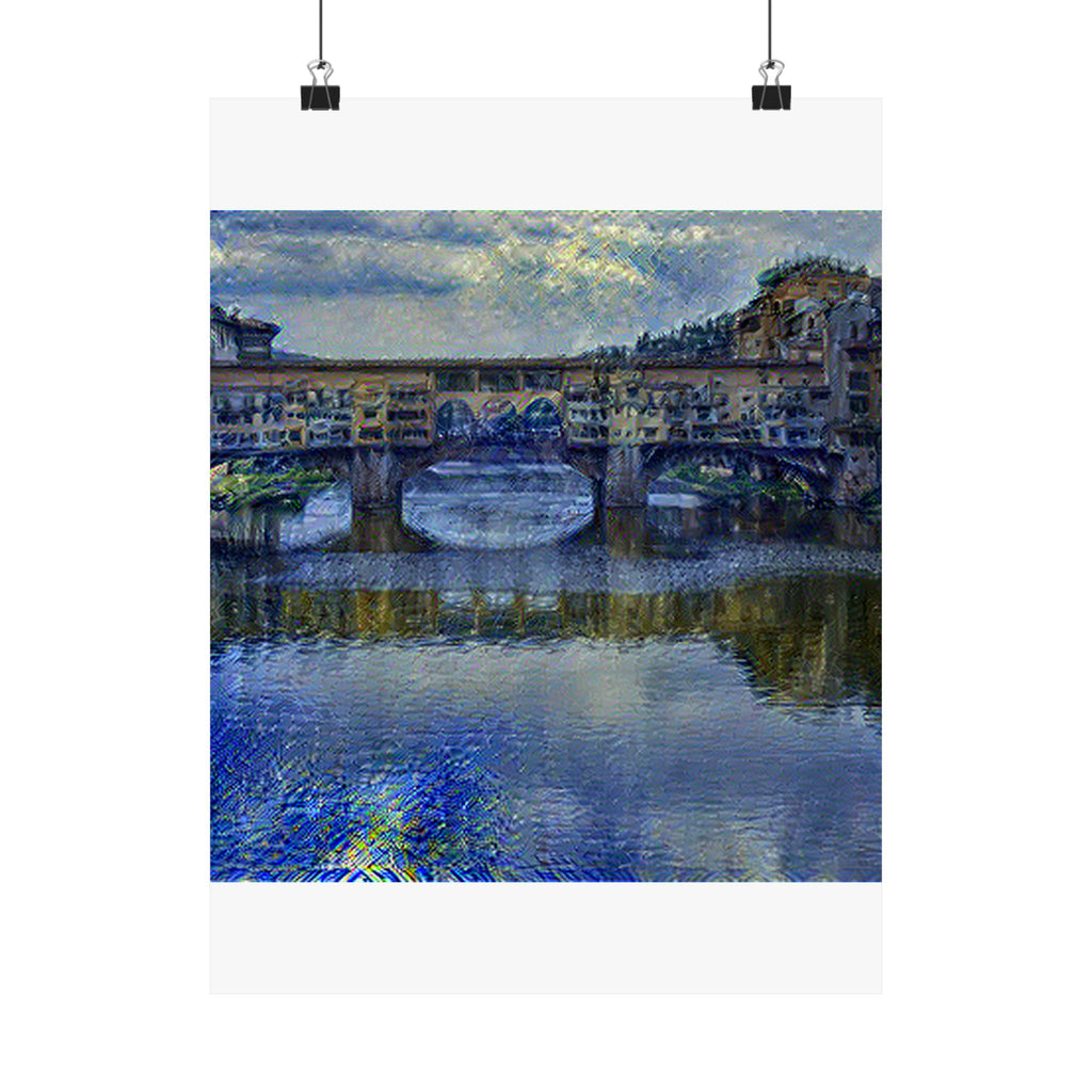 Ponte Vecchio in Starry Night Style | Vincent van Gogh Inspired Art